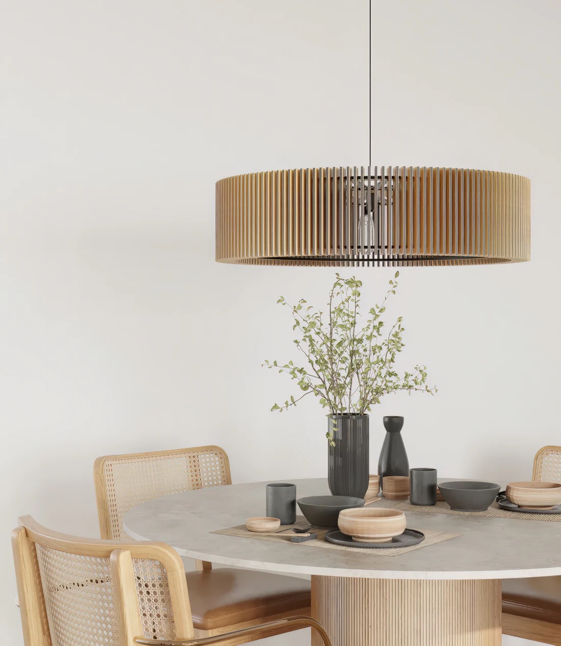 Super lækker loftlampe i trædesign