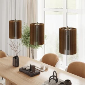 loftlampe i trælammeller flot i sæt