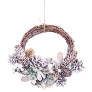 Adventskrans Multifarvet Spanskrør Plastik Foam Ananas 24 x 22 x 8 cm