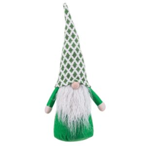 Julepynt Hvid Grøn Sand Materiale Julemanden 48 cm