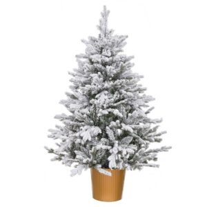 Juletræ Gylden Polyetylen snefald 82 x 82 x 120 cm